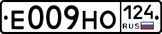 Е009НО124 - 