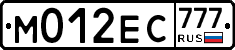 М012ЕС777 - 