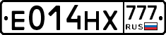 Е014НХ777 - 
