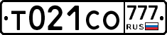 Т021СО777 - 
