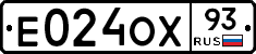 Е024ОХ93 - 