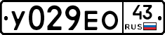 У029ЕО43 - 