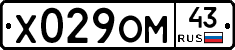 Х029ОМ43 - 