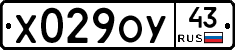 Х029ОУ43 - 