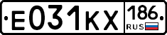Е031КХ186 - 