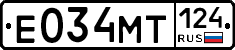 Е034МТ124 - 