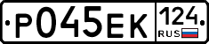 Р045ЕК124 - 