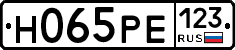 Н065РЕ123 - 