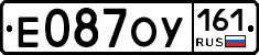 Е087ОУ161 - 