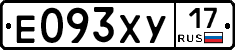 Е093ХУ17 - 