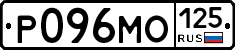Р096МО125 - 