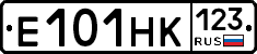 Е101НК123 - 
