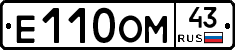 Е110ОМ43 - 