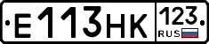 Е113НК123 - 