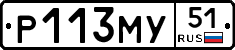 Р113МУ51 - 