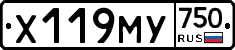 Х119МУ750 - 