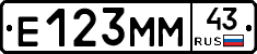 Е123ММ43 - 