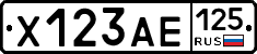 Х123АЕ125 - 