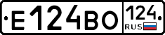 Е124ВО124 - 