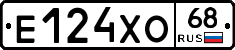 Е124ХО68 - 