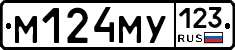 М124МУ123 - 