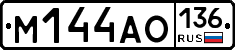М144АО136 - 