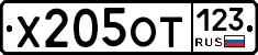 Х205ОТ123 - 