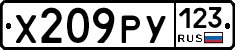 Х209РУ123 - 