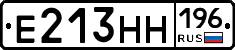 Е213НН196 - 