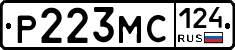 Р223МС124 - 