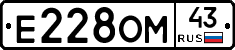Е228ОМ43 - 