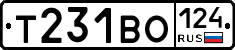 Т231ВО124 - 
