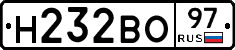 Н232ВО97 - 
