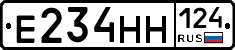 Е234НН124 - 