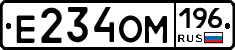 Е234ОМ196 - 
