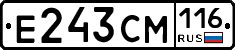 Е243СМ116 - 