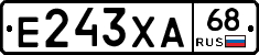 Е243ХА68 - 