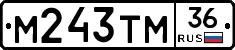 М243ТМ36 - 