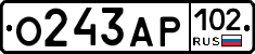 О243АР102 - 