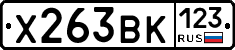 Х263ВК123 - 