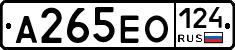 А265ЕО124 - 