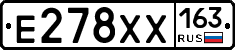 Е278ХХ163 - 
