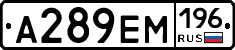 А289ЕМ196 - 