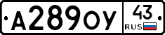 А289ОУ43 - 