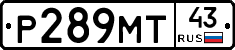 Р289МТ43 - 