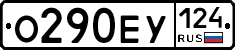 О290ЕУ124 - 