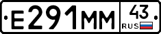 Е291ММ43 - 
