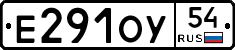 Е291ОУ54 - 