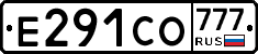 Е291СО777 - 