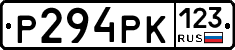 Р294РК123 - 